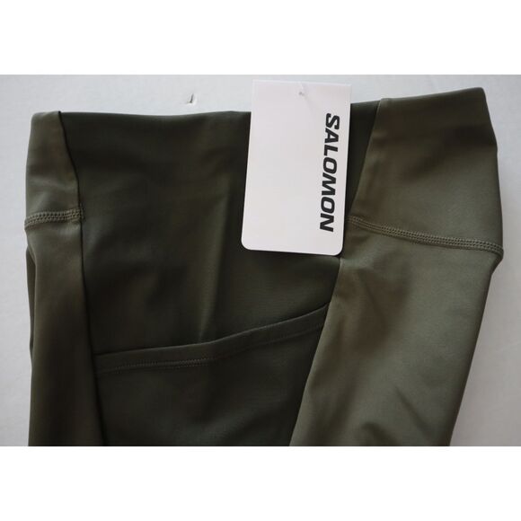 Salomon C20381 Women Sz M Grape Leaf/Forest Night Green Cross Run 28” Tights - Picture 9 of 12